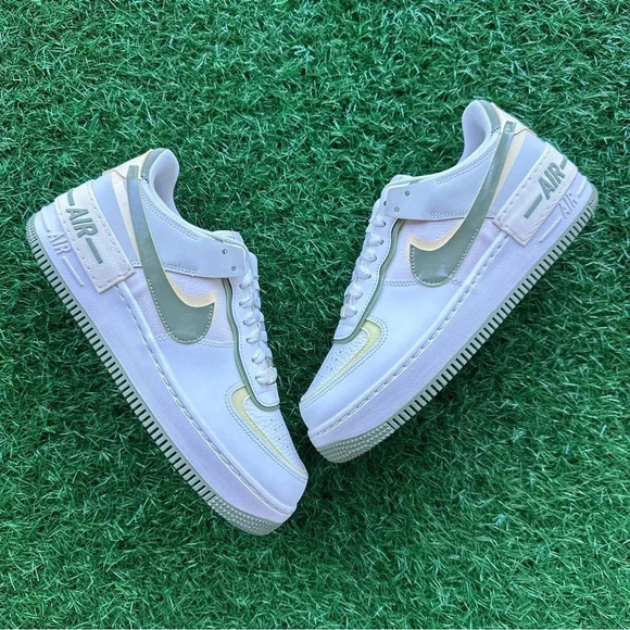 Nike Air Force 1 Shadow AF1 Sail / Oil Green - Picture 7 of 9